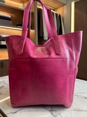 Joy Susan Hot Pink Leather Tote